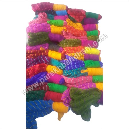 Multicolour Georgette Bhandhani Saree