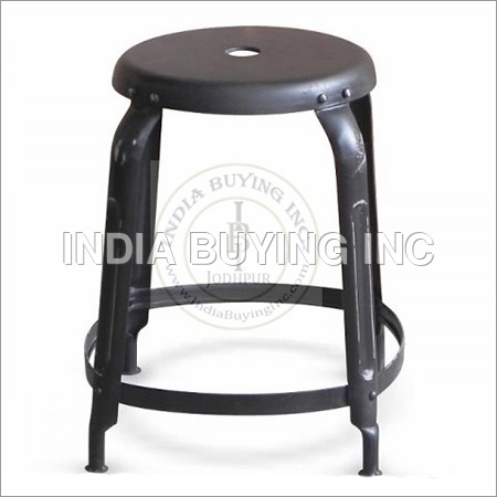 Antique Iron Industrial Stool