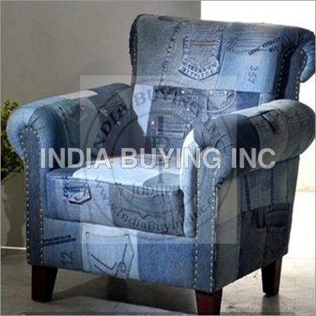 Antique Sofa with Denim Cover