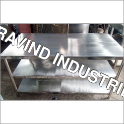 Service Table - Stainless Steel, Variable Dimensions | Durable, Easy Clean, Smooth Surface, Stable, Versatile, Polished Finish, 100kg Load Capacity, 2 Shelves