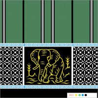 Green Polyester Printed Lungi