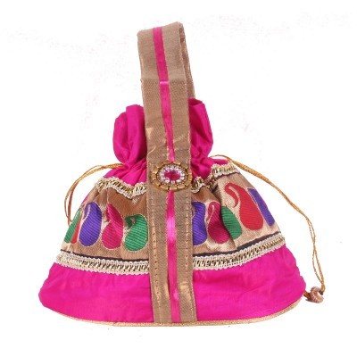Potli Bag - Boat shaped with Mango Design & Motif