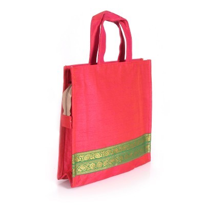 Jute and Raw Silk Favour Bag With Zari