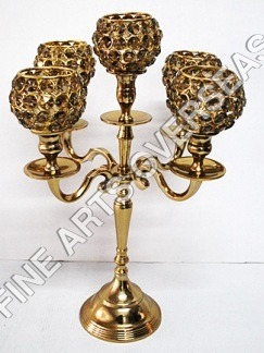 Crystal and Metal Candelabra