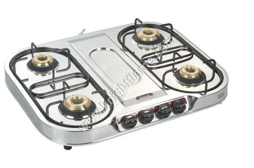 4 Burner SS Gas Stove Oval Smart