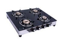 4 Burner  Gas Stove Black
