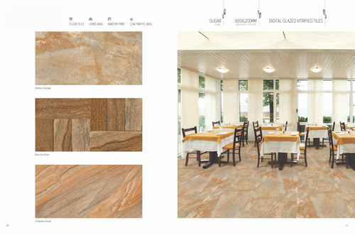 Suger Finish - Ceramic, 10mm Thickness, Matte Finish | Durable, Stylish Design, Low Water Absorption, Easy Installation