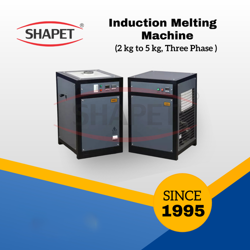 Induction Based Gold Melting Machine 3 Kg. In Three Phase - Color: Gray