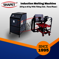 Induction Based Gold Melting Machine 10 Kg. With Tilting Unit - Capacity: 8 Kg/hr