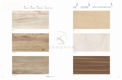 digital glazed vitrified tiles 600 X 1200 MM