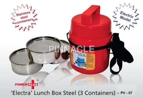 Power Plus Electra Lunch Box Steel - 3 Container
