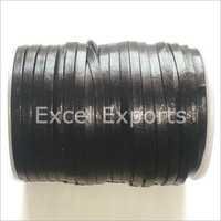 Black Leather Laces Leather Design: Flat Design