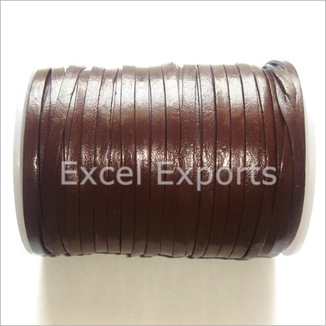 Brown Leather Cords Leather Design: Flat Design