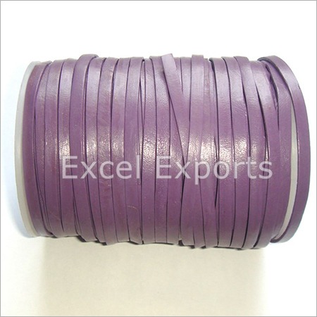 Purple Fancy Leather Laces