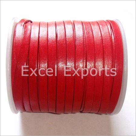 Red Leather Laces 5mm