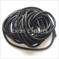 Sheep Nappa Leather Cord - 3mm, 4mm, 5mm, 6mm Sizes | Black Color, Elegant Look, Lightweight, Perfect Finish, Stitched Design, Available In Various Spool Lengths