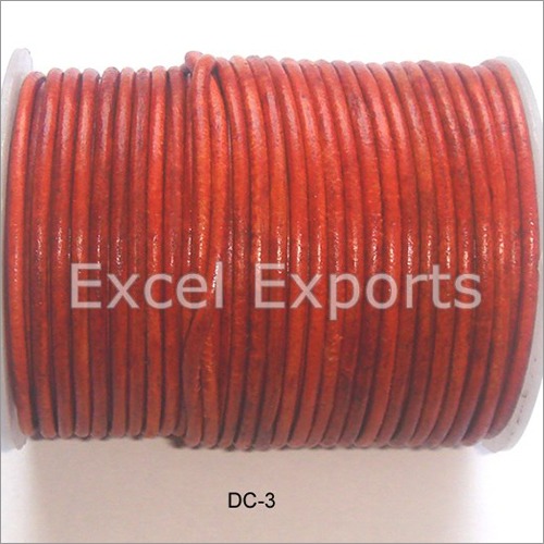 Distressed Color Leather Cords Leather Design: Round