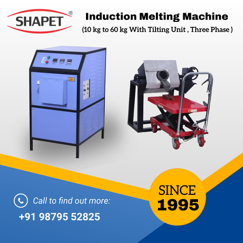 Induction Based Aluminium Melting Machine 10 kg. With Tilting Unit