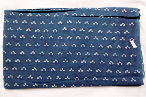 Small Butty Print Indigo Dabu Atik Hand Block Print Design 06