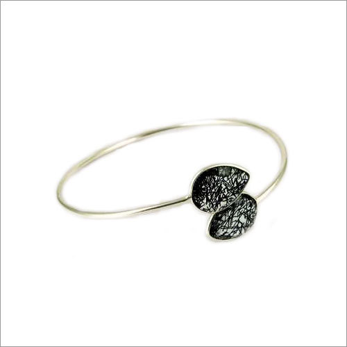 Superb Black Rutile 925 Sterling Silver Bracelet