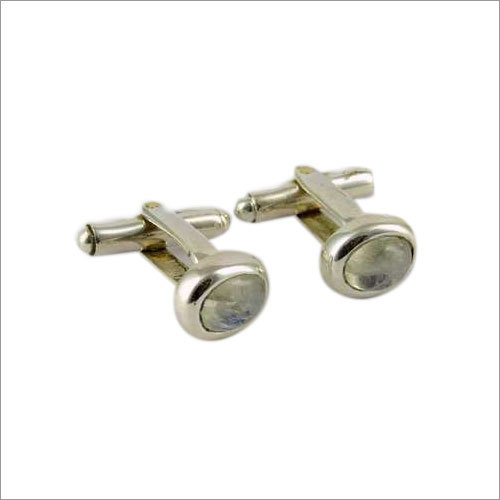 Rainbow Moonstone 925 Sterling Silver Cufflinks