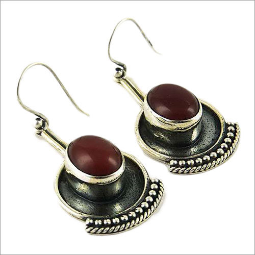 Red Onyx 925 Sterling Silver Earring