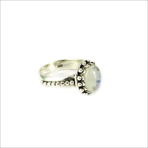 Unique Rainbow Moonstone 925 Sterling Silver Ring