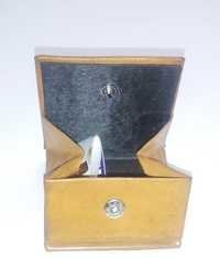 Leather Coin Purse - Genuine Leather, 4x4x1 Inches, Tan Color | Magnetic Closure, Ample Storage, Anti-slippery Surface, Stylish Accessory