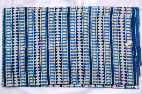 Old Diamond Indigo Dabu Hand Block Print Design 12