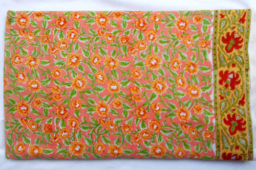New Rapid Floral Design Hand Block Printed Fabric 100% Cotton Running