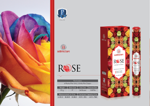Rose Scented Incense Sticks By RAJ & COMPANY
