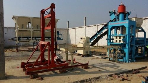 Blue Concrete Brick Making Machine