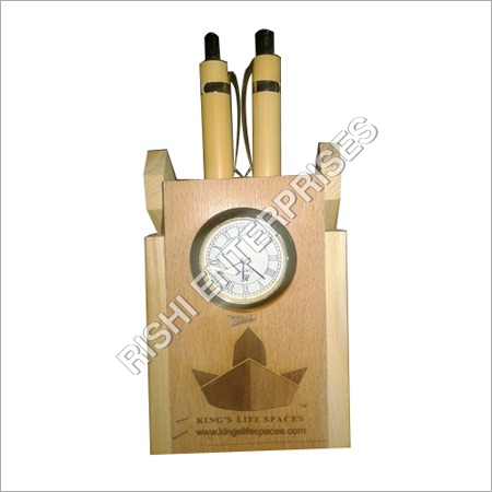 Promotional Wooden Two Pen Holder