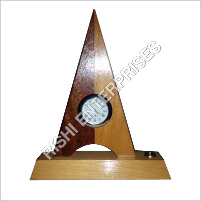 Promotional Wooden Clock Tower Pen Holder