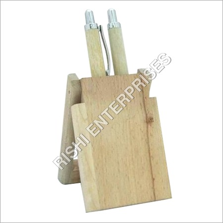 Promotional Wooden Without Clock Pen Holder
