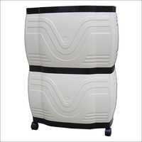 Plastic Inverter Trolley - Plastic Material, Variable Dimensions, Diamond White Color | Durable Double Battery, Heat Resistant, Easy Mobility With Castor Wheels