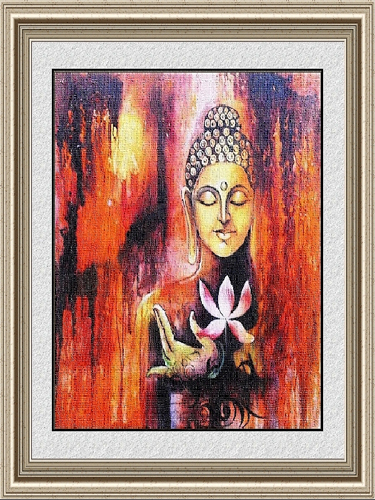 Buddha Face Oil Painting