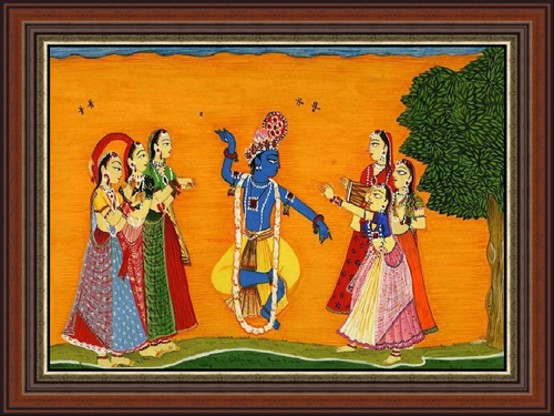 Madhubani Paintings Of Lord Krishna