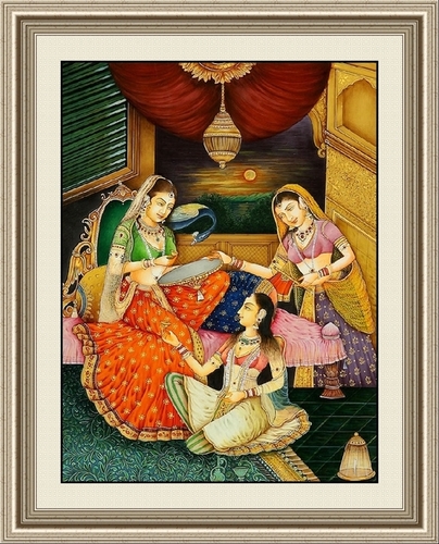 Rajrang Mughal Oil Painting