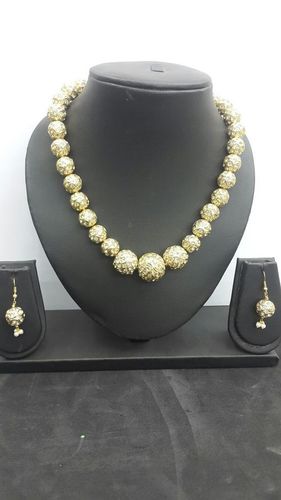 Antique Necklace Set - Metal Alloy, 16 Inches, Gold | Elegant Design, Lightweight, Intricate Details