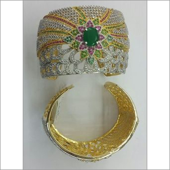 Traditional Kada - Metal Alloy, 60-80 mm Diameter, Gold | Polished Finish, Elegant Design, Intricate Details, Cultural Significance