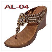 Beaded Sandals - Beads, Pu, Wedge Sole, Size 6-10, Brown Color, 2-inch Heel | Comfortable Fit, Durable Material, Elegant Design, Perfect For Parties
