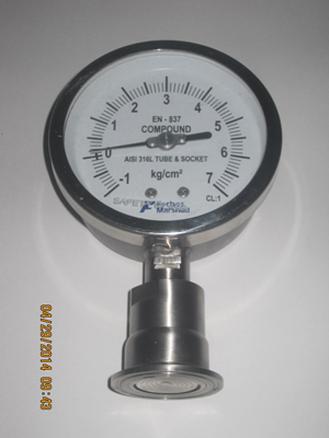 Sanitary Triclover Pressure Gauges By DPL VALVES & SYSTEMS PVT. LTD.