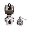 Silver 3 Way Ball Valve