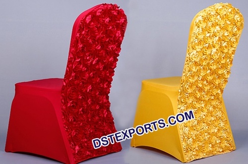 Wedding Chair Cover With Decorated Flower Cloth