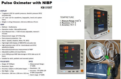 Table Top Pulse oximeter with NIBP