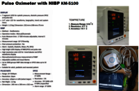 Km5100 Tabletop Pulse Oximeter - 725x530x525 Inch, 5kg Weight | Continuous Monitoring, Large Display, Multi-patient Use, Audiovisual Alarms, Data Storage, Battery Backup