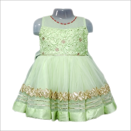 Girls Designer Frock - Jacquard Fabric, Age Group 2-7 Years, Embroidered Pattern | Shrink Resistance, Perfect Fitting, Attractive Look