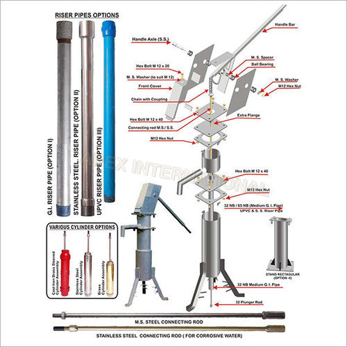 Mark-ii Deep Well Handpump - Color: Sliver