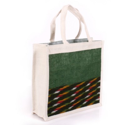Jute And Ikkat Thamboolam Bag